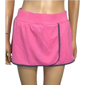 LANDS’ END NWOT Pink SWIM Faux Wrap Bottom Mini 12” Skort Size 14